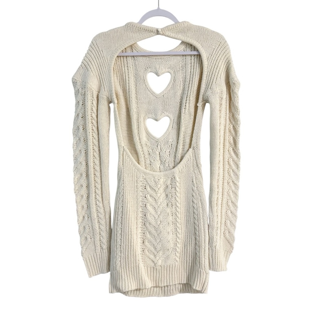 For Love and Lemons Vera Sweater Dress - Heart Cutout - NWT - Picture 8 of 10